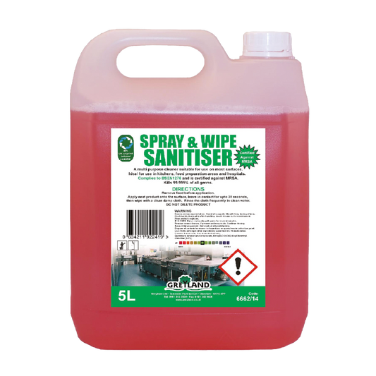 Spray & Wipe Sanitiser Foam, 5L