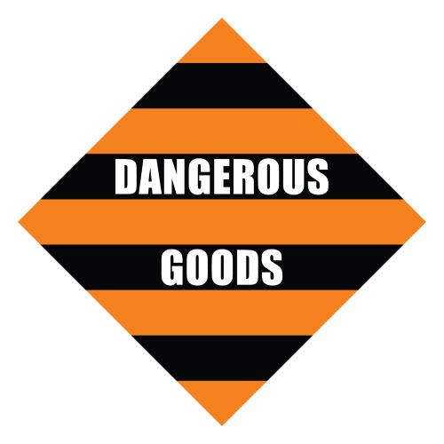 Dangerous Goods Hazard Labels, Orange