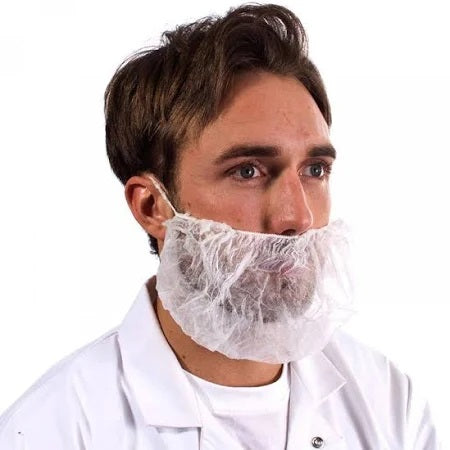 White Disposable Beard Mask