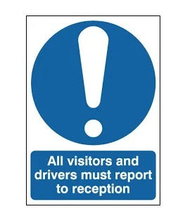 Self Adhesive Sign, All Enquiries to Reception