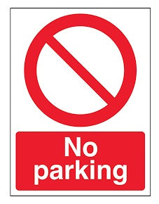 Self Adhesive Sign, No Parking