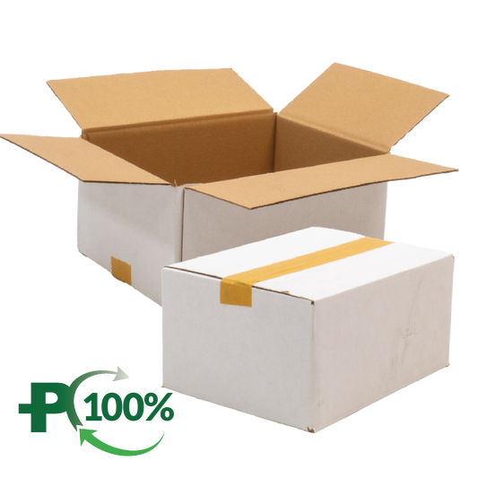 Single Wall Cardboard Box, White, 0201