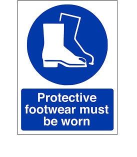 Self Adhesive Sign, Foot Protection Required