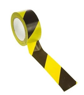 Hazard Barrier Tape Non Adhesive Black/Yellow