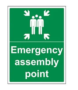 Self Adhesive Sign, Emergency Assembly Area