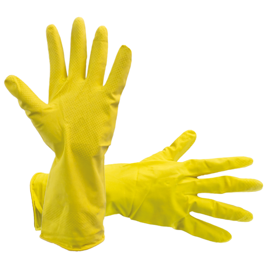 Yellow Rubber Gloves, Large