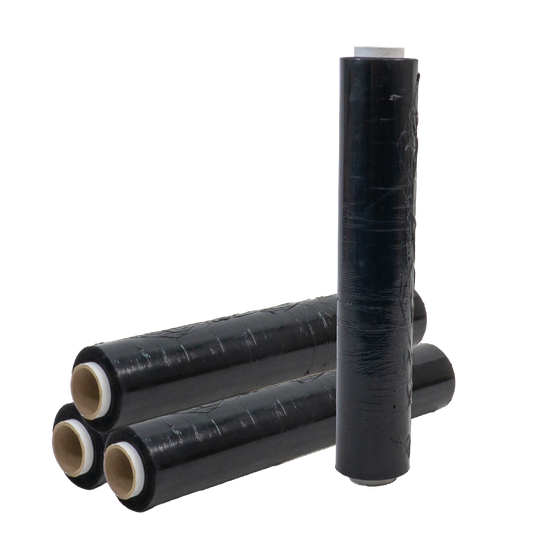 Black Hand Wrap, Blown, 17mu, Flush Core