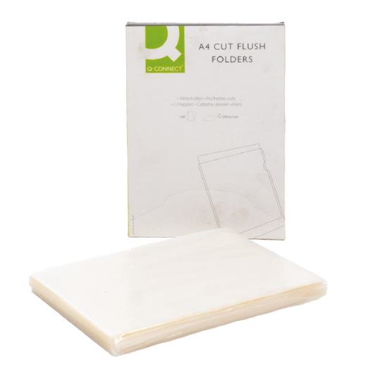 Cut Flush Folders Clear A4 (100/pack)