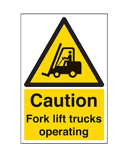 Self Adhesive Sign, Forklift In Use