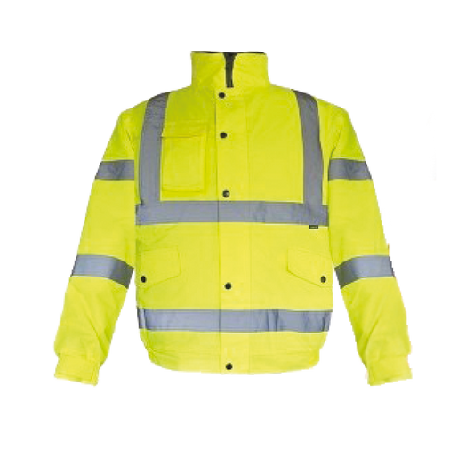 Cargo Hi-Vis Bomber Jacket Yellow - M