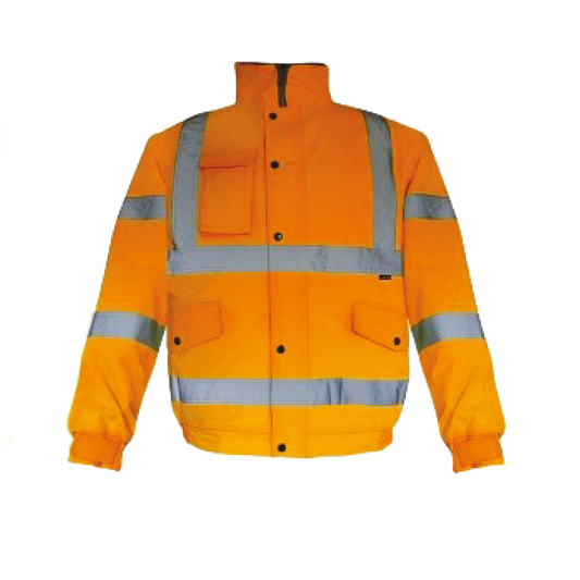 Cargo Hi-Vis Bomber Jacket Orange - M