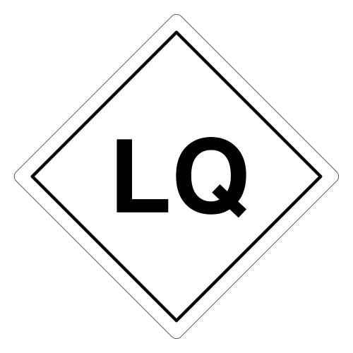 LQ Hazard Labels, White