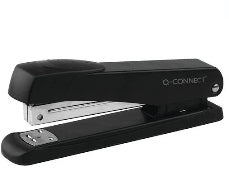Q-Connect Half Strip Plastic Stapler Black
