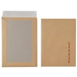 Board Back Envelopes printed with Please Do Not Bend