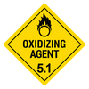 Oxidizing Agent 5.1 Hazard Labels, Yellow