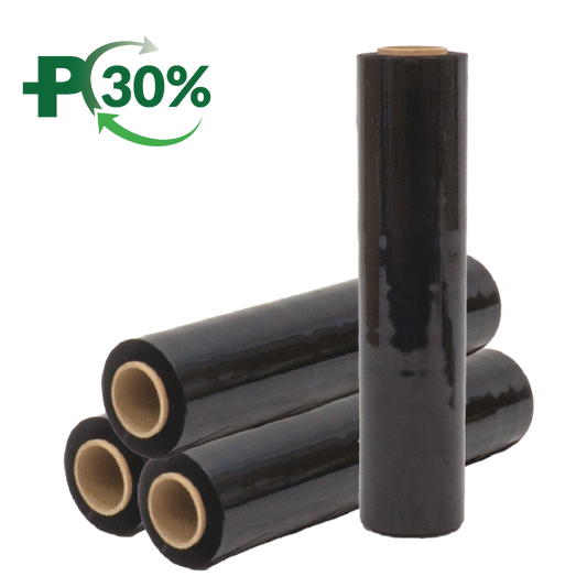 Black Hand Wrap, 17 Micron, Cast, Flush Core