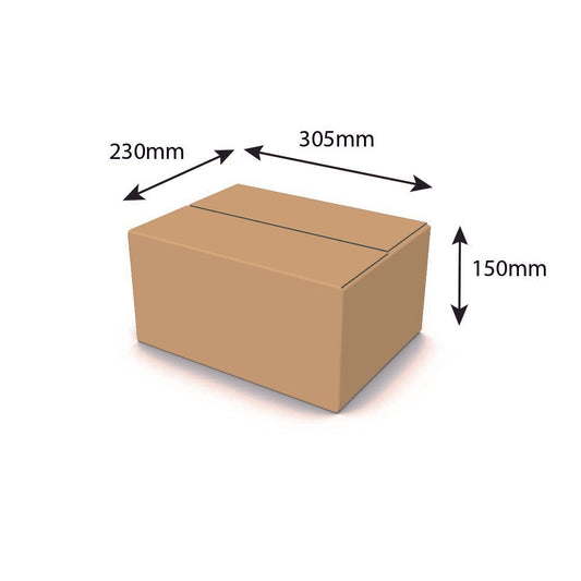 Single Wall Cardboard Box, White, 0201