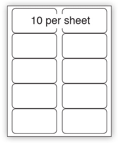 A4 plain labels, 10 per sheet, 100 sheets/pack