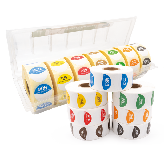 Day Dot labels 7 days