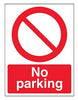 Self Adhesive Sign, No Parking