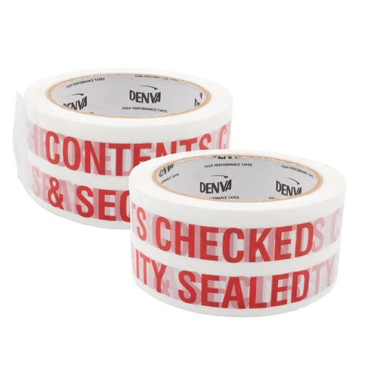 Printed CONTENTS CHECKED & SECURITY SEAL Tape