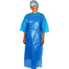 Blue Disposable Aprons on Roll, 200/roll, 1000/bx