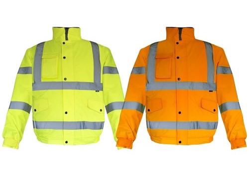 Cargo Hi-Vis Bomber Jacket Orange - S