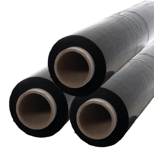 Black Hand Wrap, 17 Micron, Cast, Flush Core