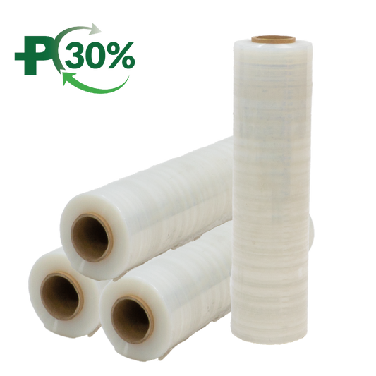 Clear Hand Wrap, 30% RC, Flush Core, 20mu