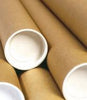 Brown Postal Tube, with White Plastic End Plugs