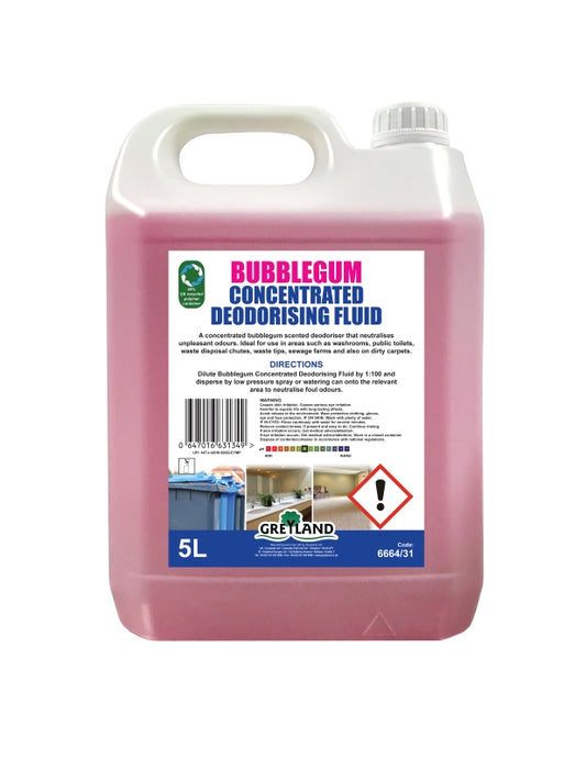 Bubblegum Deodourising Fluid, 5L