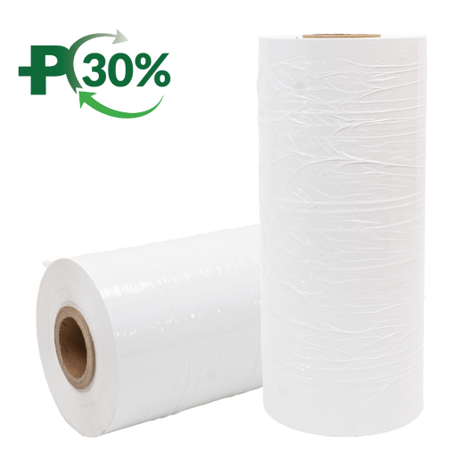 White Opaque Power Pre-stretch Machine Film, 30mu