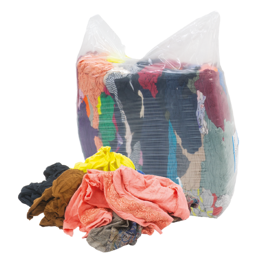 Cotton Rags, Mixed, 10kg Bale
